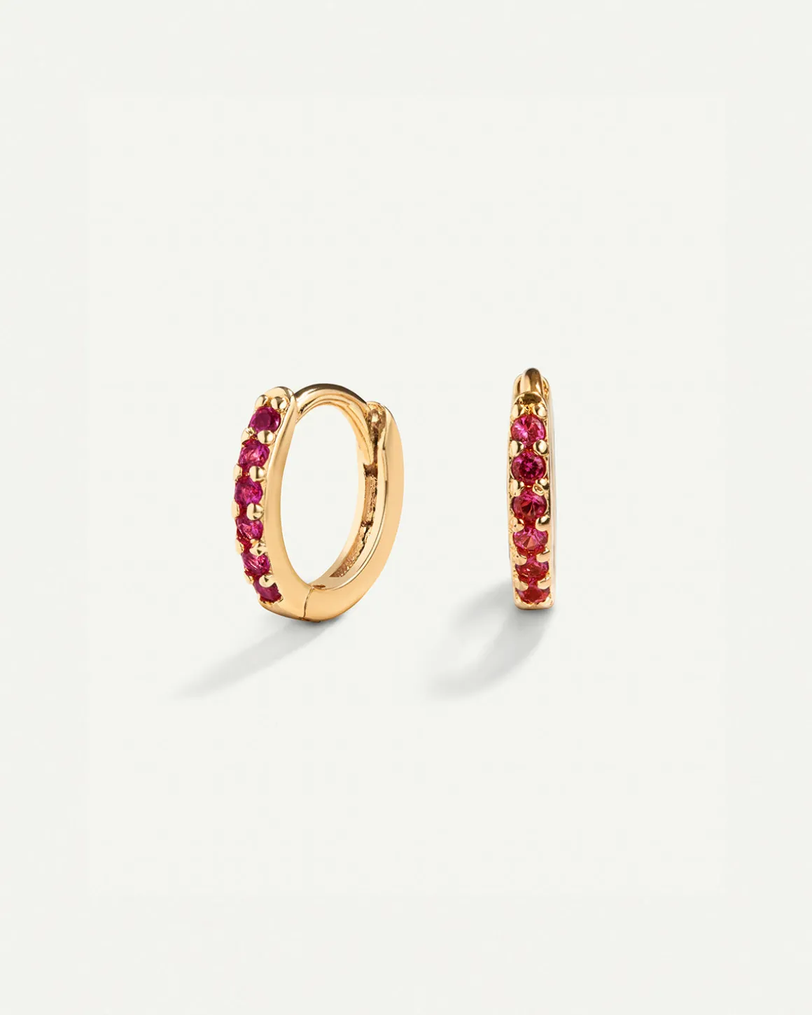 PENDIENTES HOOPS BRIGHT PINK GOLD