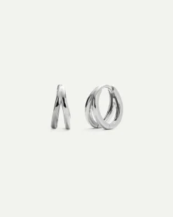 PENDIENTES HOOPS DOBLE SILVER
