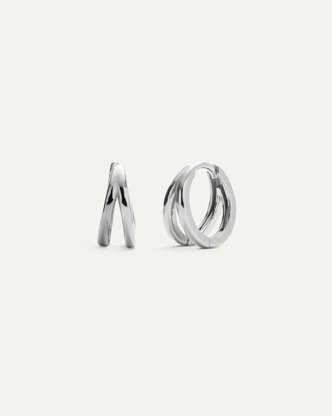 PENDIENTES HOOPS DOBLE SILVER