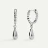 PENDIENTES HOOPS DROPS SILVER