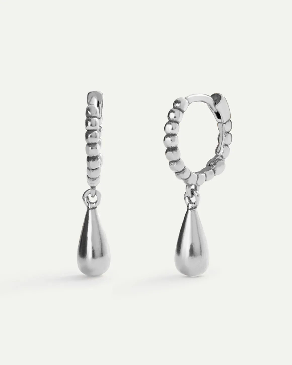 PENDIENTES HOOPS DROPS SILVER