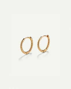PENDIENTES HOOPS MINI TWIST GOLD