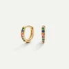 PENDIENTES HOOPS RAINBOW MINI GOLD