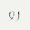 PENDIENTES HOOPS RAINBOW MINI SILVER