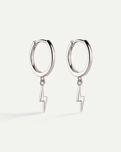 PENDIENTES HOOPS RAY SILVER