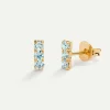 PENDIENTES HORIZON BLUE GOLD