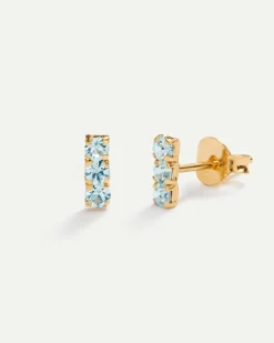 PENDIENTES HORIZON BLUE GOLD