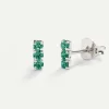 PENDIENTES HORIZON GREEN SILVER