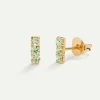 PENDIENTES HORIZON LIGHT GREEN GOLD