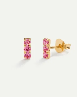 PENDIENTES HORIZON PINK GOLD