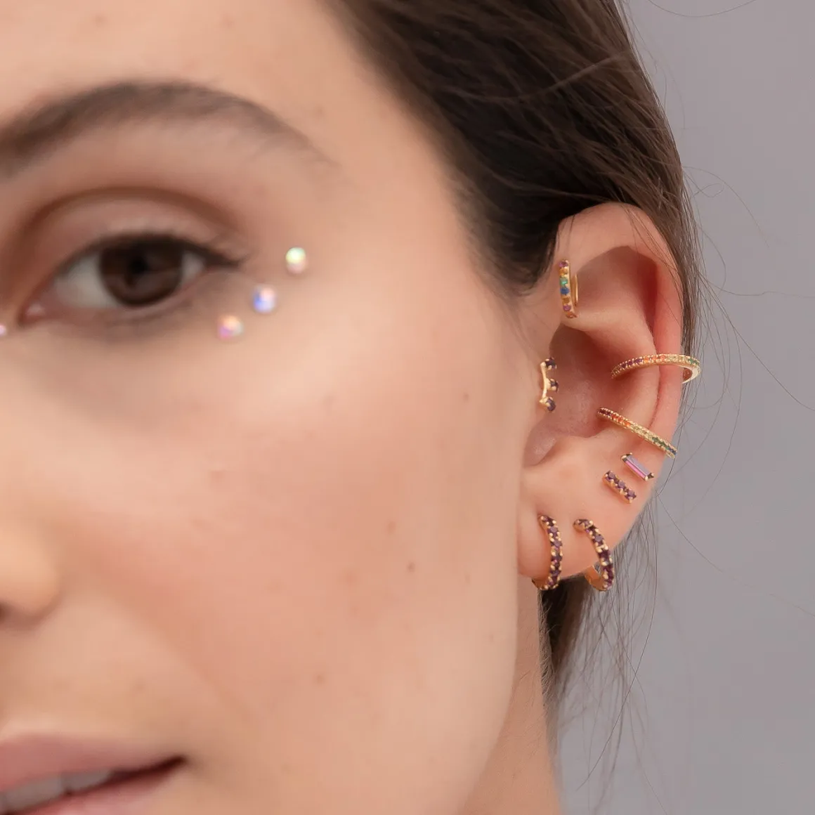 PENDIENTES HORIZON PURPLE SILVER