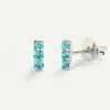 PENDIENTES HORIZON TURKIS SILVER