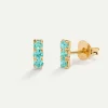 PENDIENTES HORIZON TURKIS GOLD