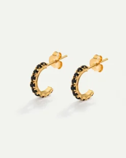 PENDIENTES ICE BLACK GOLD