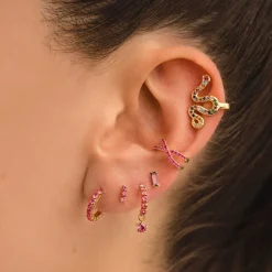 PENDIENTES ICE PINK GOLD