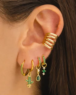 PENDIENTES IRINA GREEN SILVER
