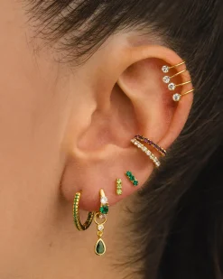 PENDIENTES IRINA GREEN SILVER