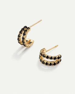 PENDIENTES IVU BLACK GOLD
