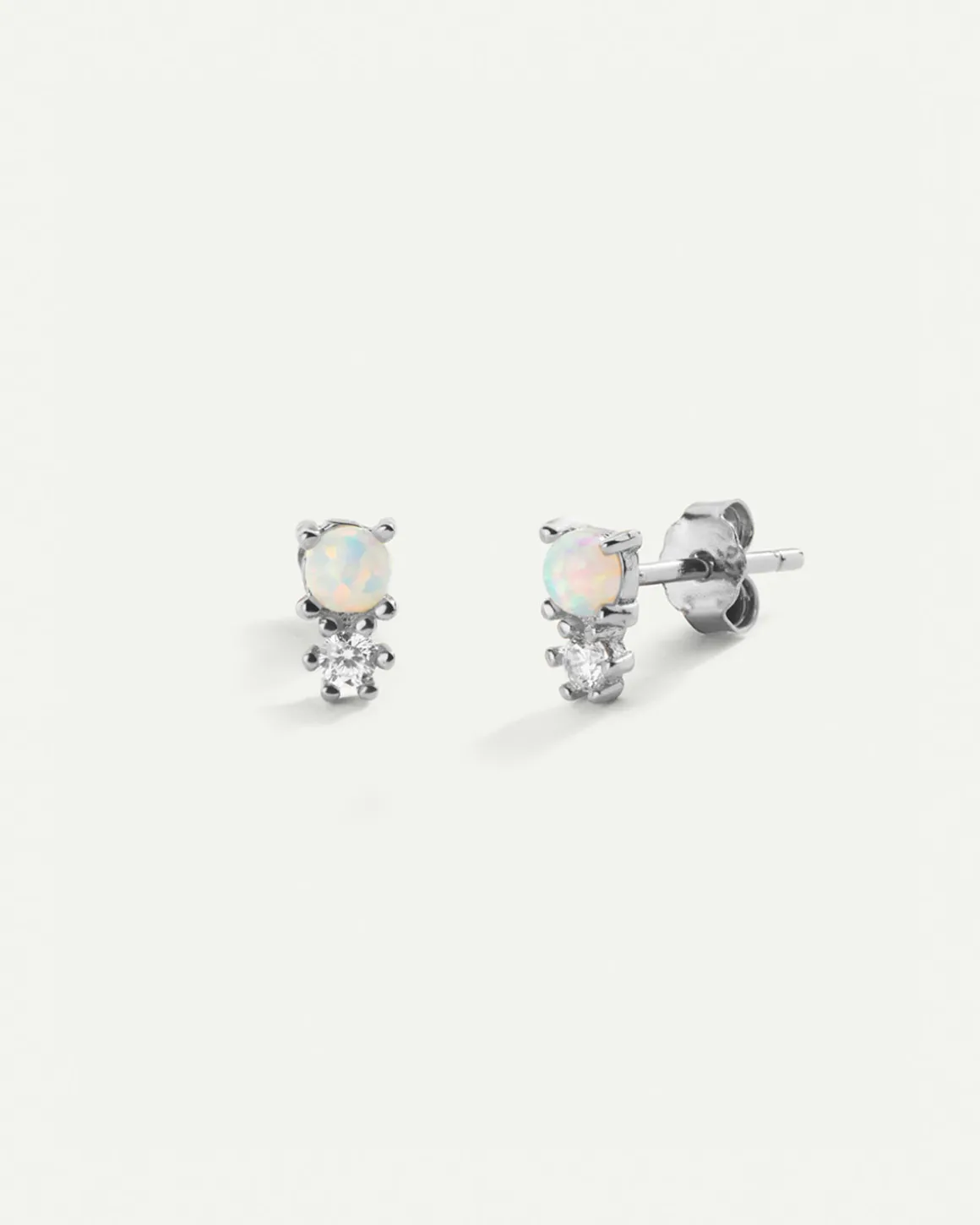 PENDIENTES OPAL MINI SILVER