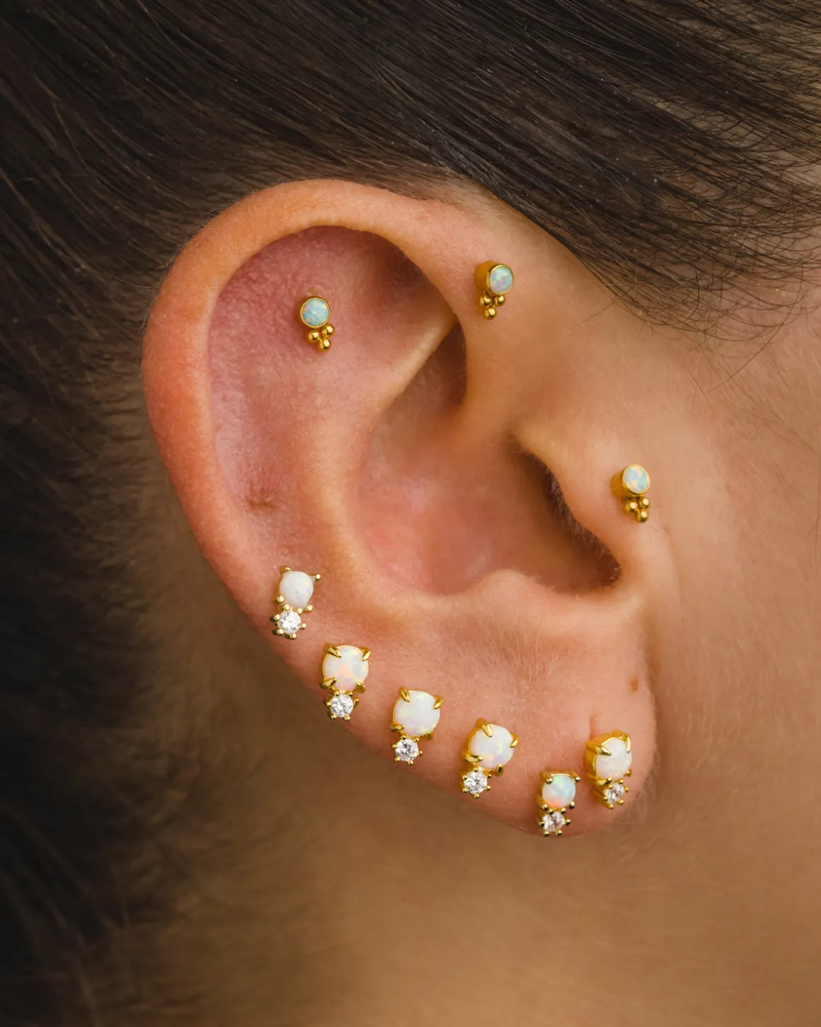 PENDIENTES OPAL MINI SILVER