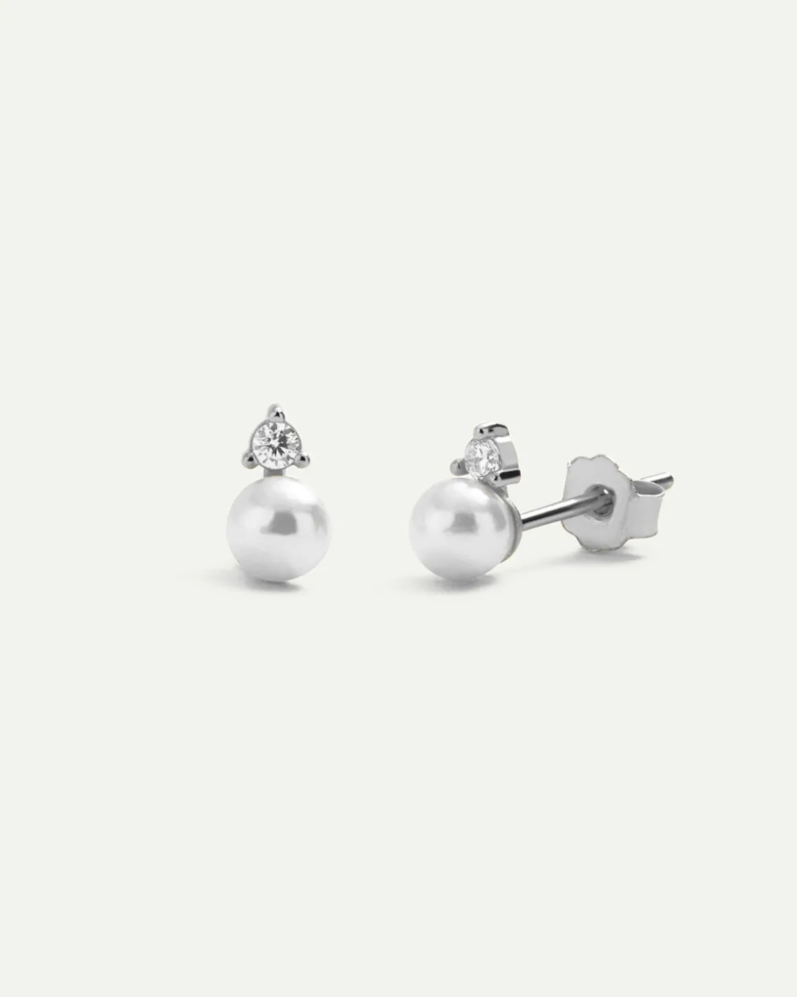 PENDIENTES PEARL MINI BRIGHT SILVER