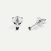 PENDIENTES PRINCESS MINI BLACK SILVER