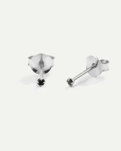 PENDIENTES PRINCESS MINI BLACK SILVER