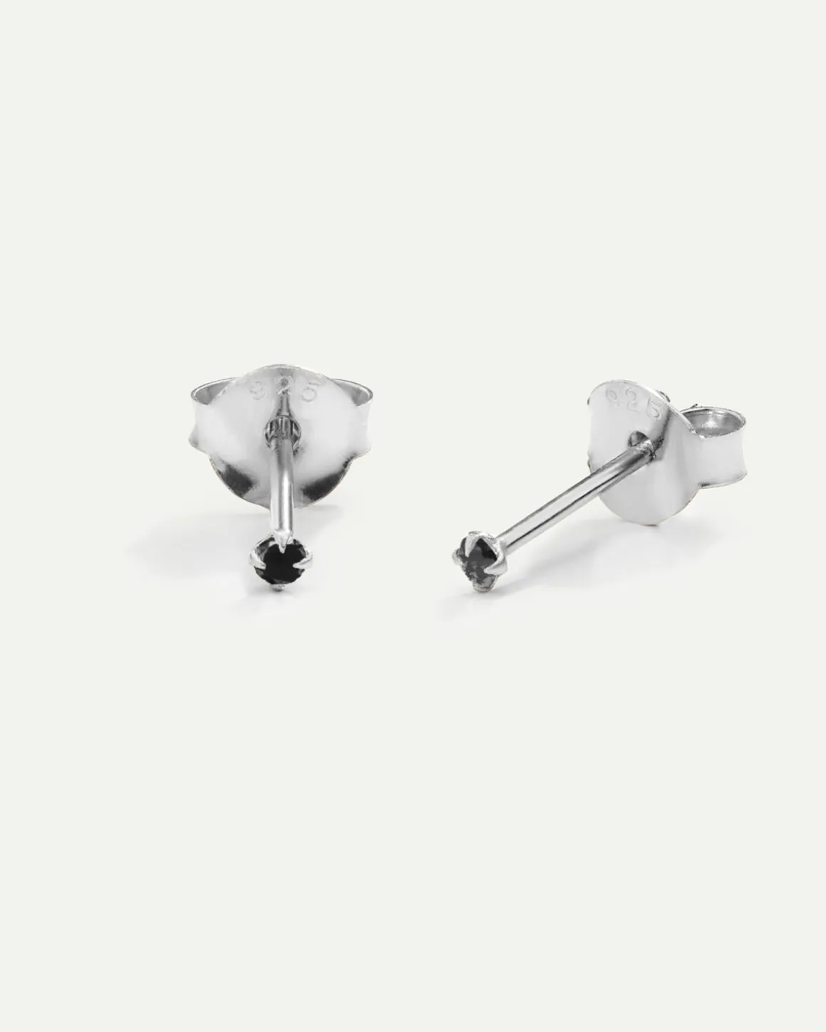 PENDIENTES PRINCESS MINI BLACK SILVER