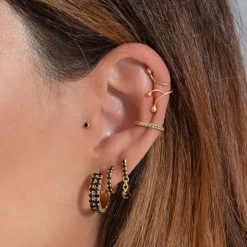 PENDIENTES PRINCESS S BLACK GOLD