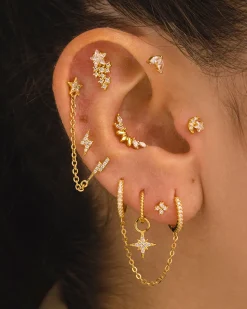 PENDIENTES RAY BRIGHT GOLD