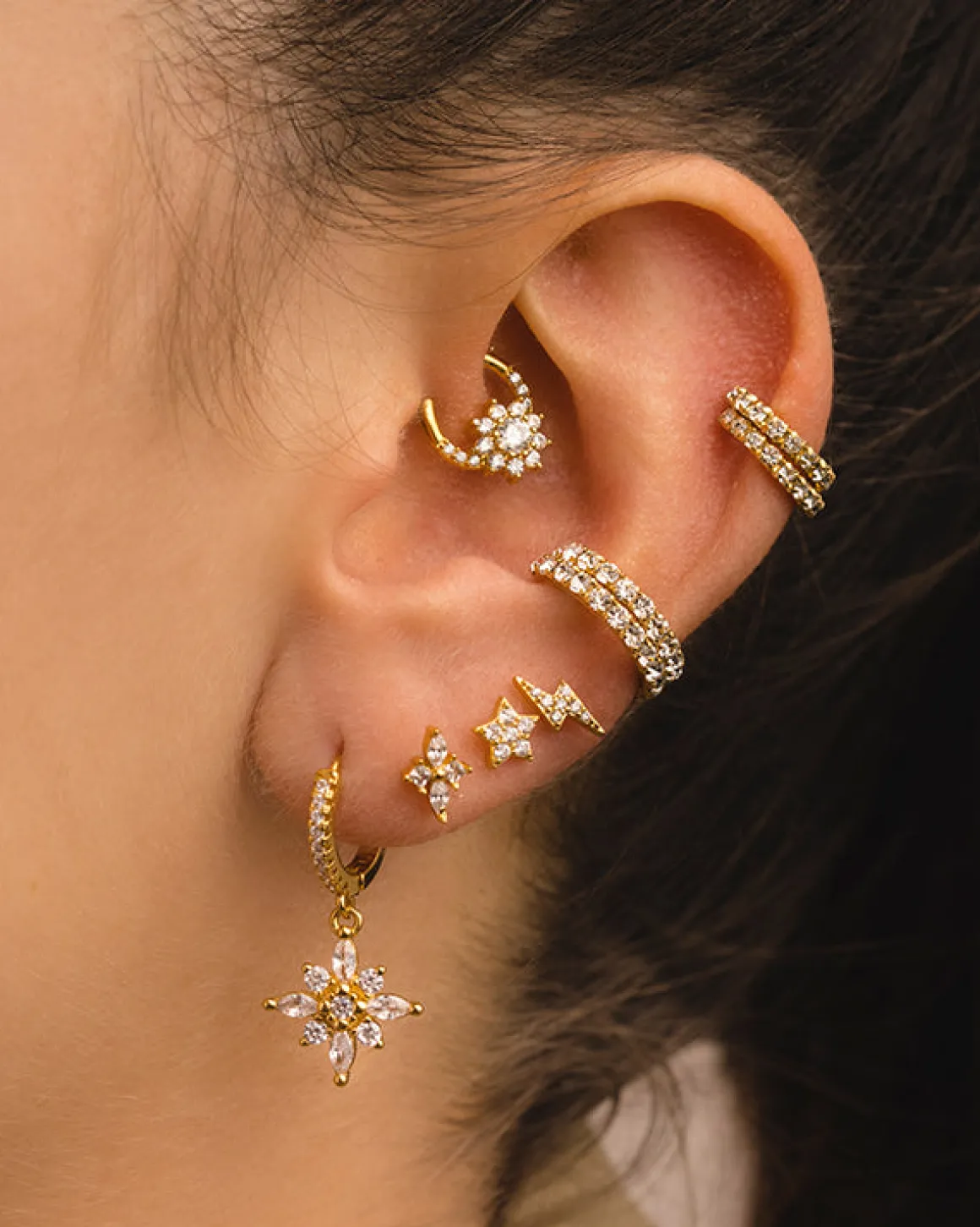 PENDIENTES RAY BRIGHT GOLD
