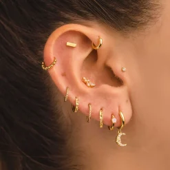 PENDIENTES ROCK GOLD