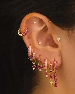 PENDIENTES SARIN PINK GOLD