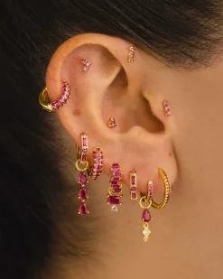 PENDIENTES SARIN PINK GOLD