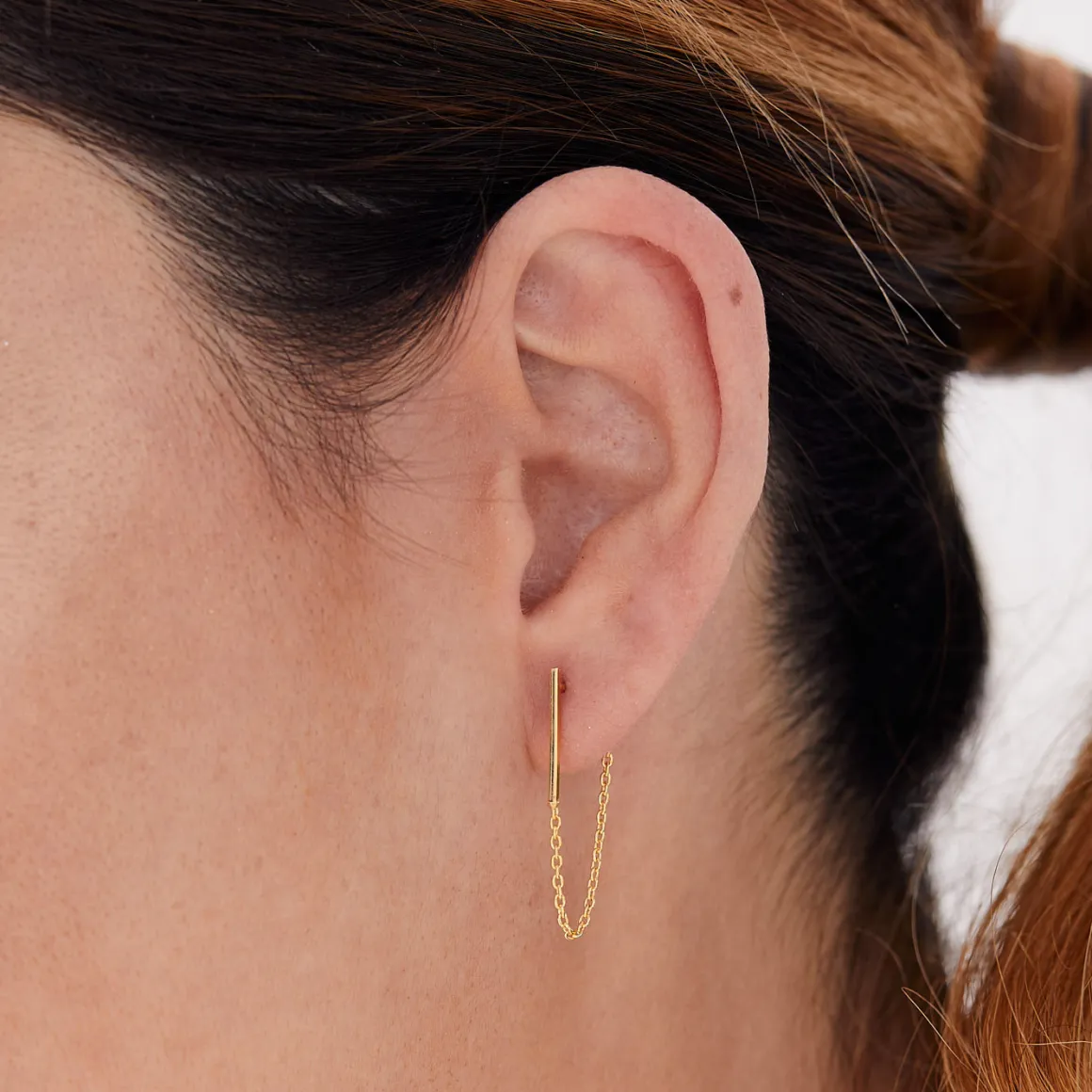 PENDIENTES STICK CHAIN SILVER