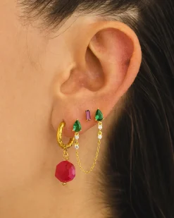 PENDIENTES STONE RUBI