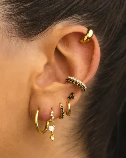 PENDIENTES VIRGO BLACK SILVER
