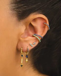 PENDIENTES VIRGO BLUE LIGHT SILVER
