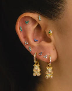 PENDIENTES VIRGO TURKIS SILVER