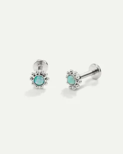 PIERCING BIEL OPAL SILVER