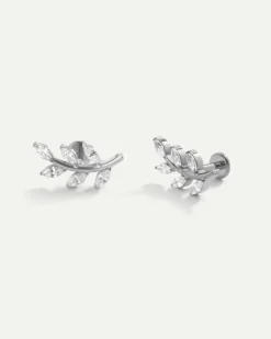 PIERCING LEAVES BRIGHT SILVER