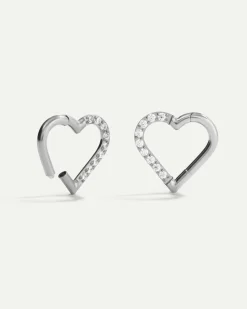 PIERCING LOOP HEART BRIGHT SILVER