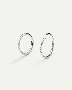 PIERCING LOOP M TWIST SILVER