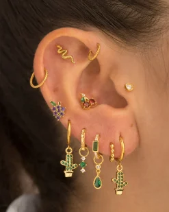 PIERCING LOOP M TWIST SILVER