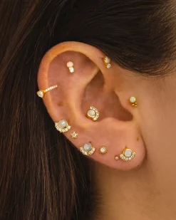PIERCING QUEEN OPAL SILVER