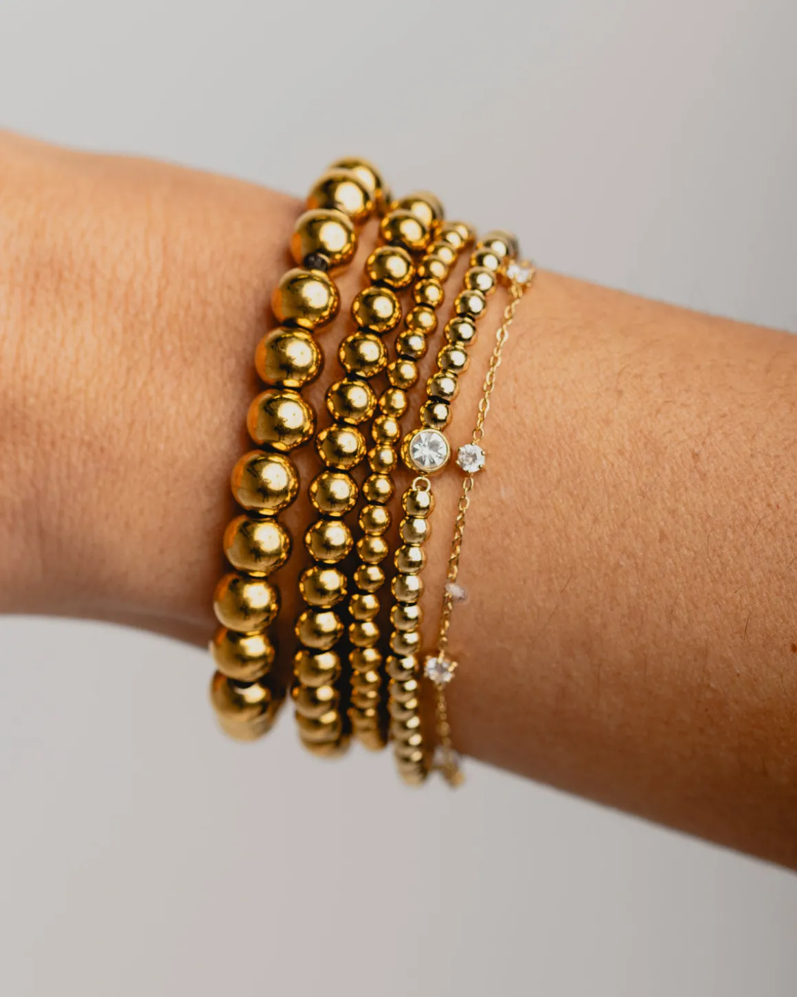 PULSERA BALLS L SILVER